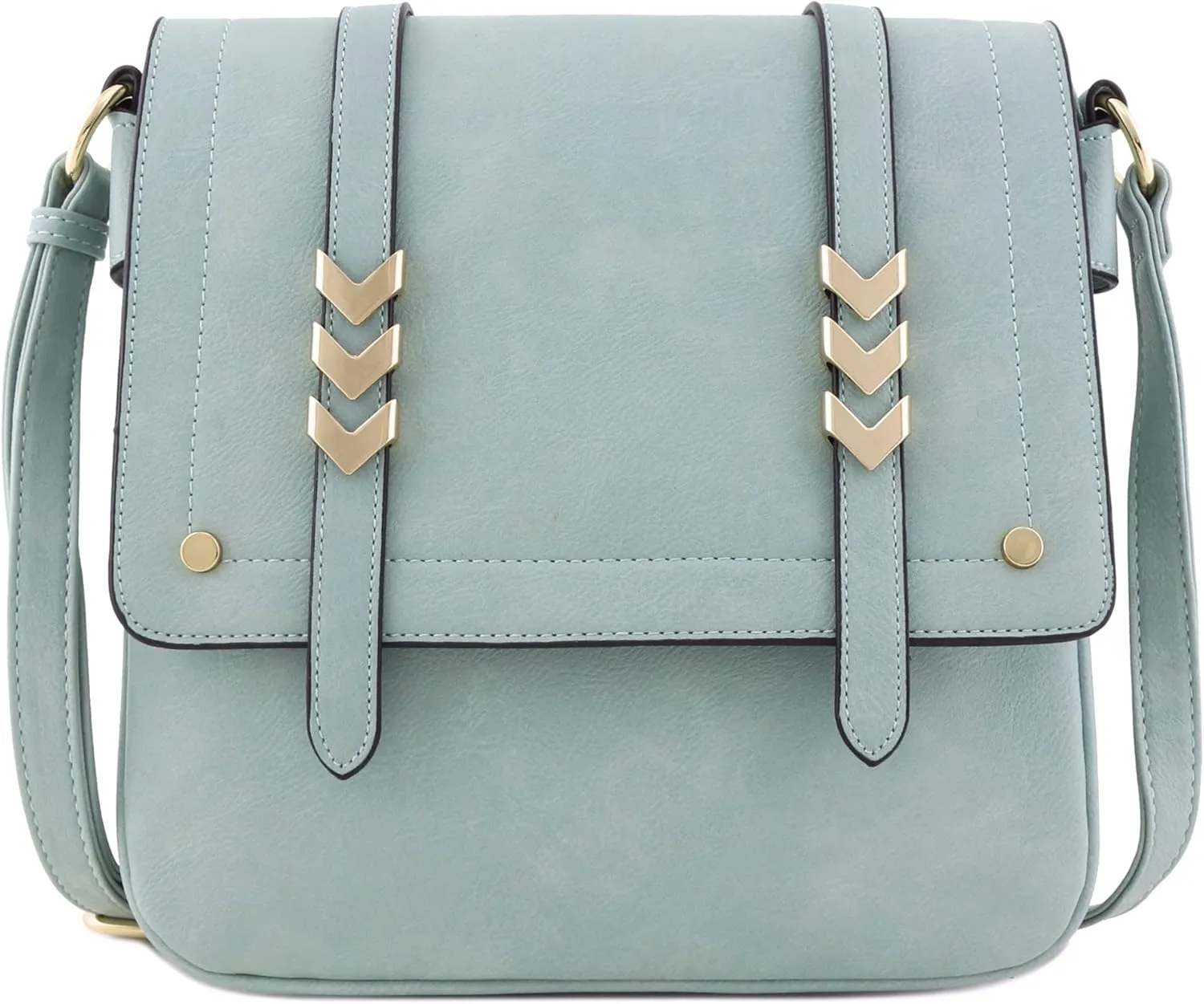 ALYSSA Double Compartment Large Flapover Crossbody Bag
