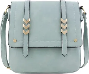 ALYSSA Double Compartment Large Flapover Crossbody Bag