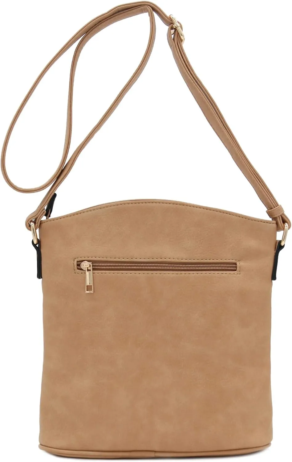 ALYSSA Triple Zip Pocket Large Crossbody Bag