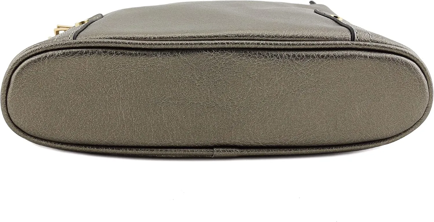ALYSSA Triple Zip Pocket Large Crossbody Bag