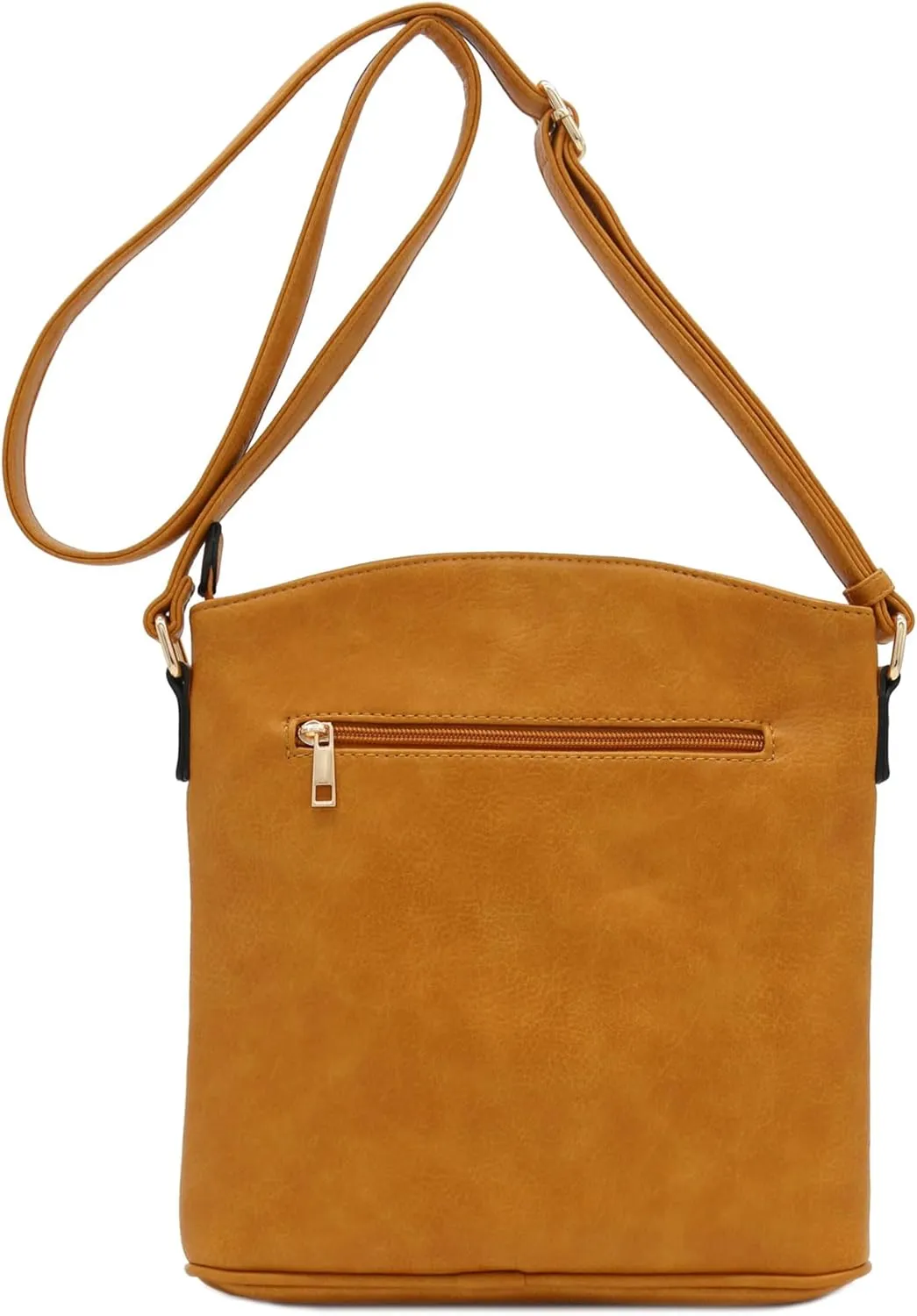 ALYSSA Triple Zip Pocket Large Crossbody Bag
