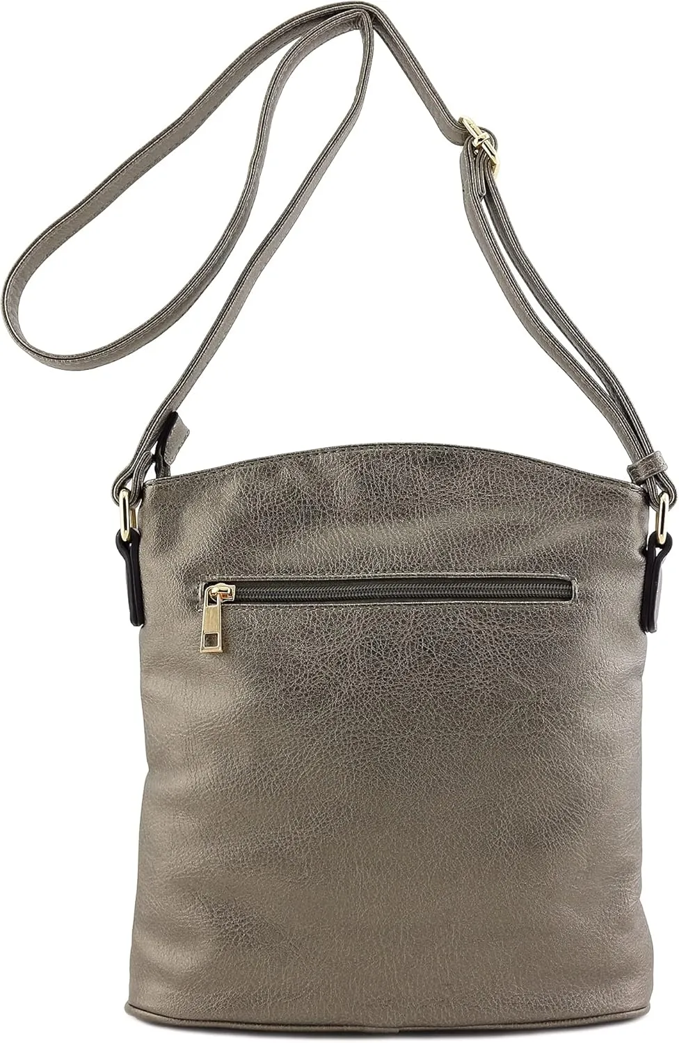 ALYSSA Triple Zip Pocket Large Crossbody Bag