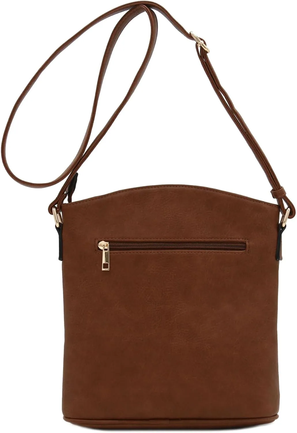 ALYSSA Triple Zip Pocket Large Crossbody Bag