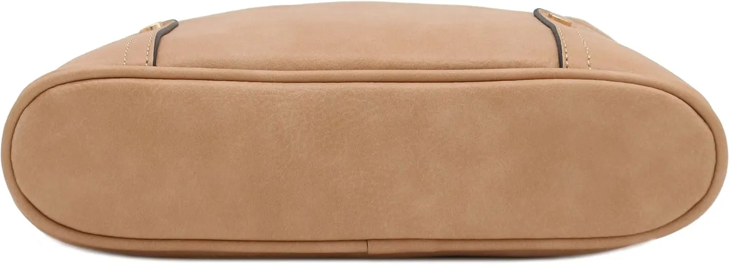 ALYSSA Triple Zip Pocket Large Crossbody Bag
