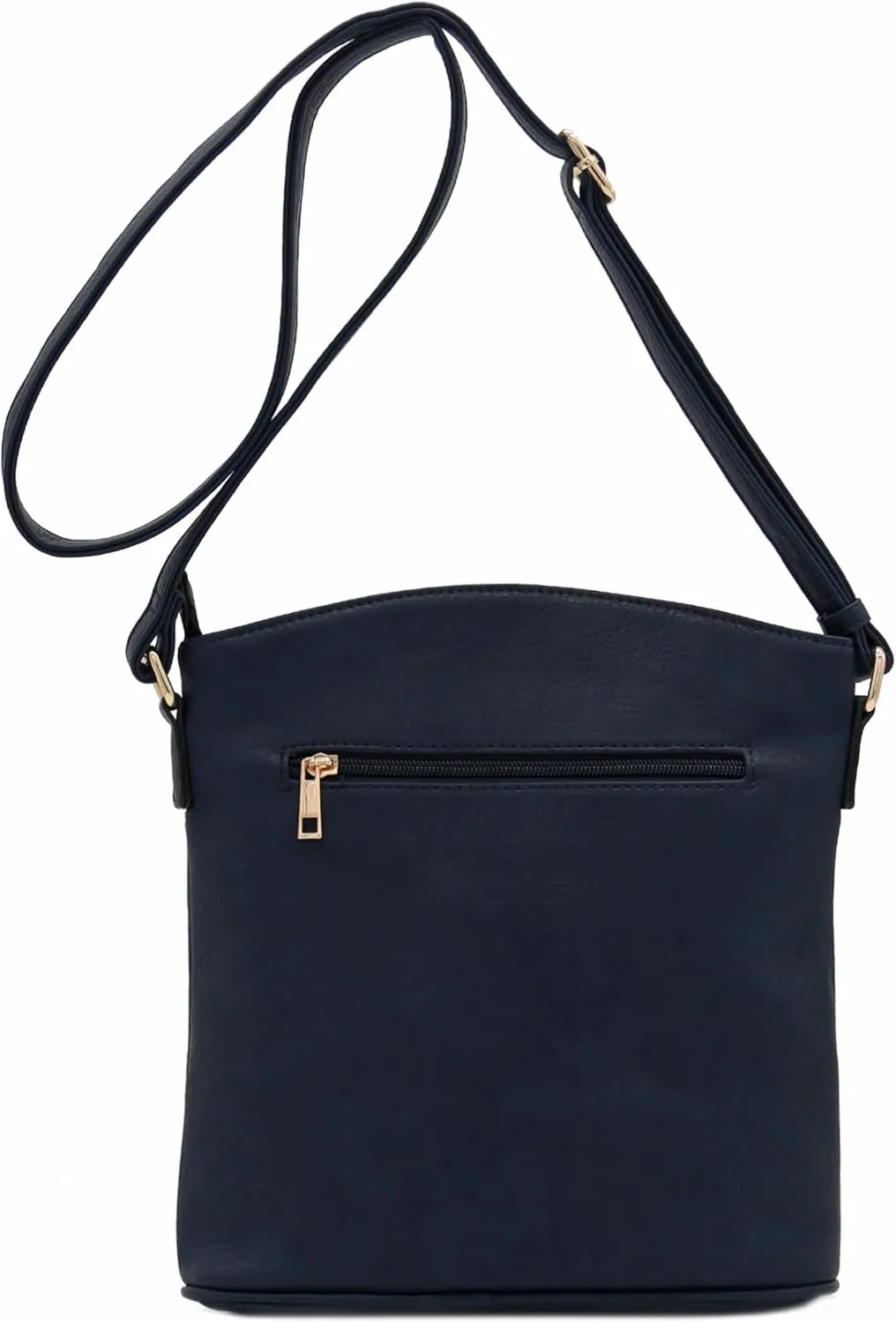 ALYSSA Triple Zip Pocket Large Crossbody Bag