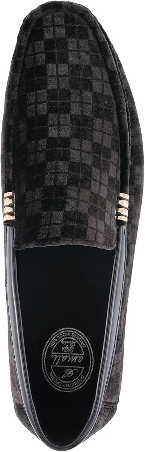 Amali The Original Men's Velvet Loafer Smoking Slippers in Paisley and Solid Designs Styles Roberto Piero