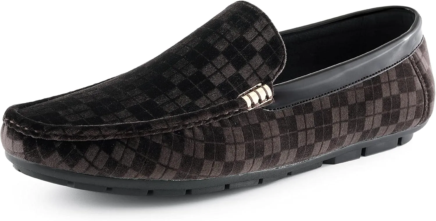 Amali The Original Men's Velvet Loafer Smoking Slippers in Paisley and Solid Designs Styles Roberto Piero
