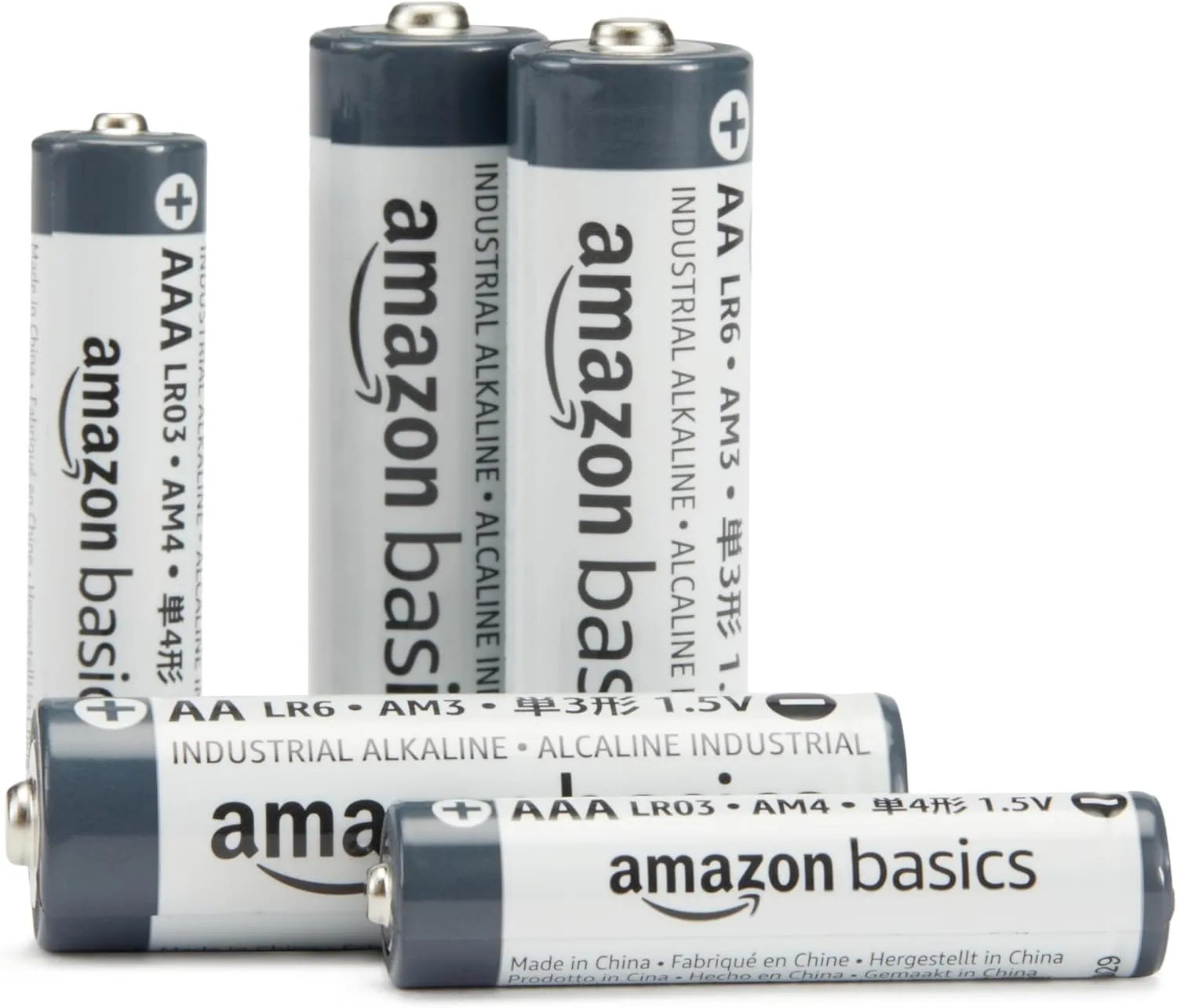 Amazon Basics 150-Pack AA Alkaline Industrial Batteries, 1.5 Volt, 5-10 Year Shelf Life
