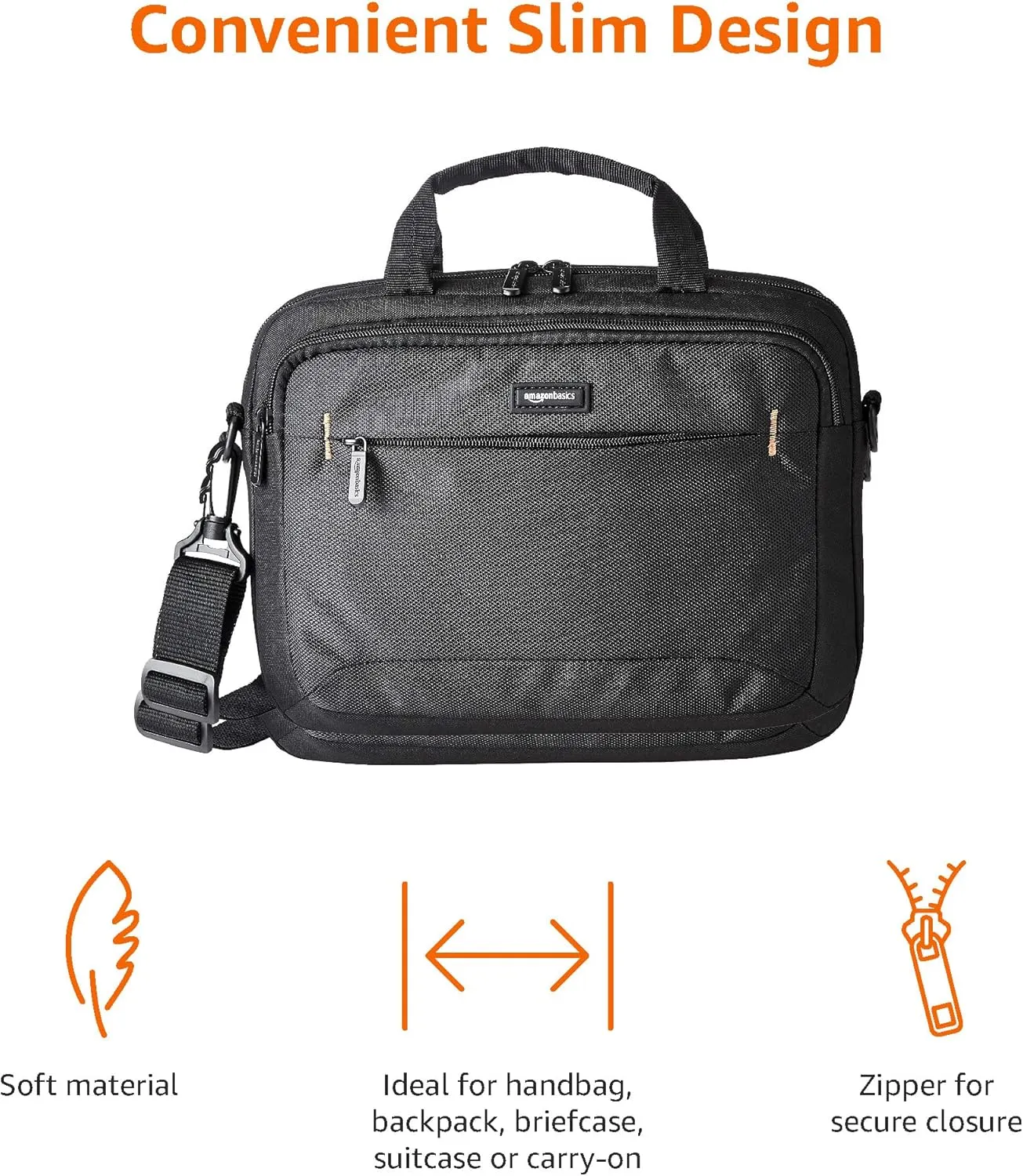 Amazon Basics Laptop Carrying Case Shoulder Strap, 10-pack, 11.6 inch, Black
