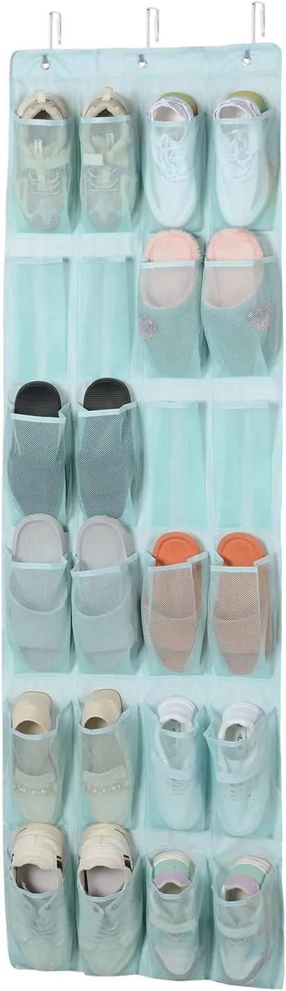 Amazon Basics Over the Door Organizer with 24 Pockets - Jade Green