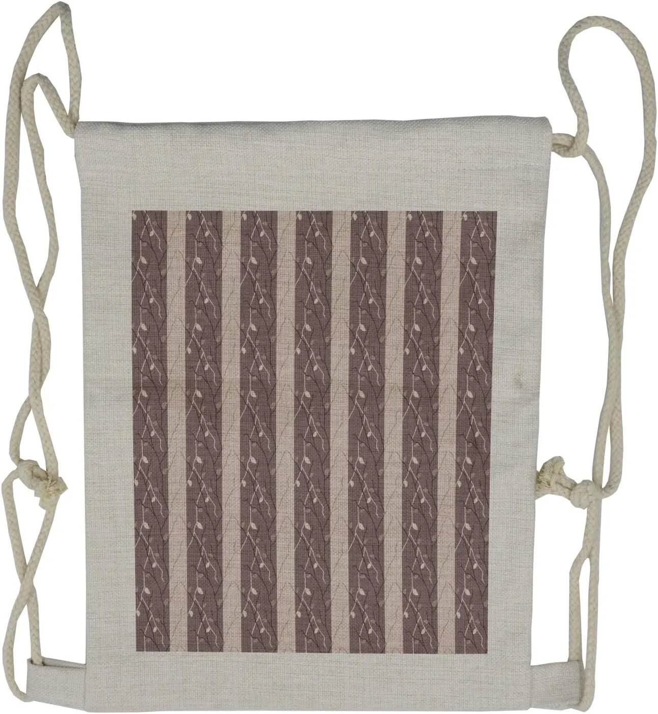 Ambesonne Floral Drawstring Backpack, Earthen Toned Autumn, Sackpack Bag