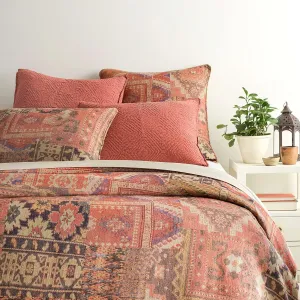 Anatolia Linen Duvet Cover, King Size, Yellow/Orange/Brown Graphic Pattern