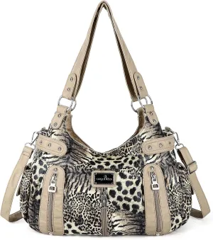 Angelkiss Large Purses and Handbags for Women Washed Faux Leather Crossbody Hobo Satchel Shoulder Handbag Tote Purse