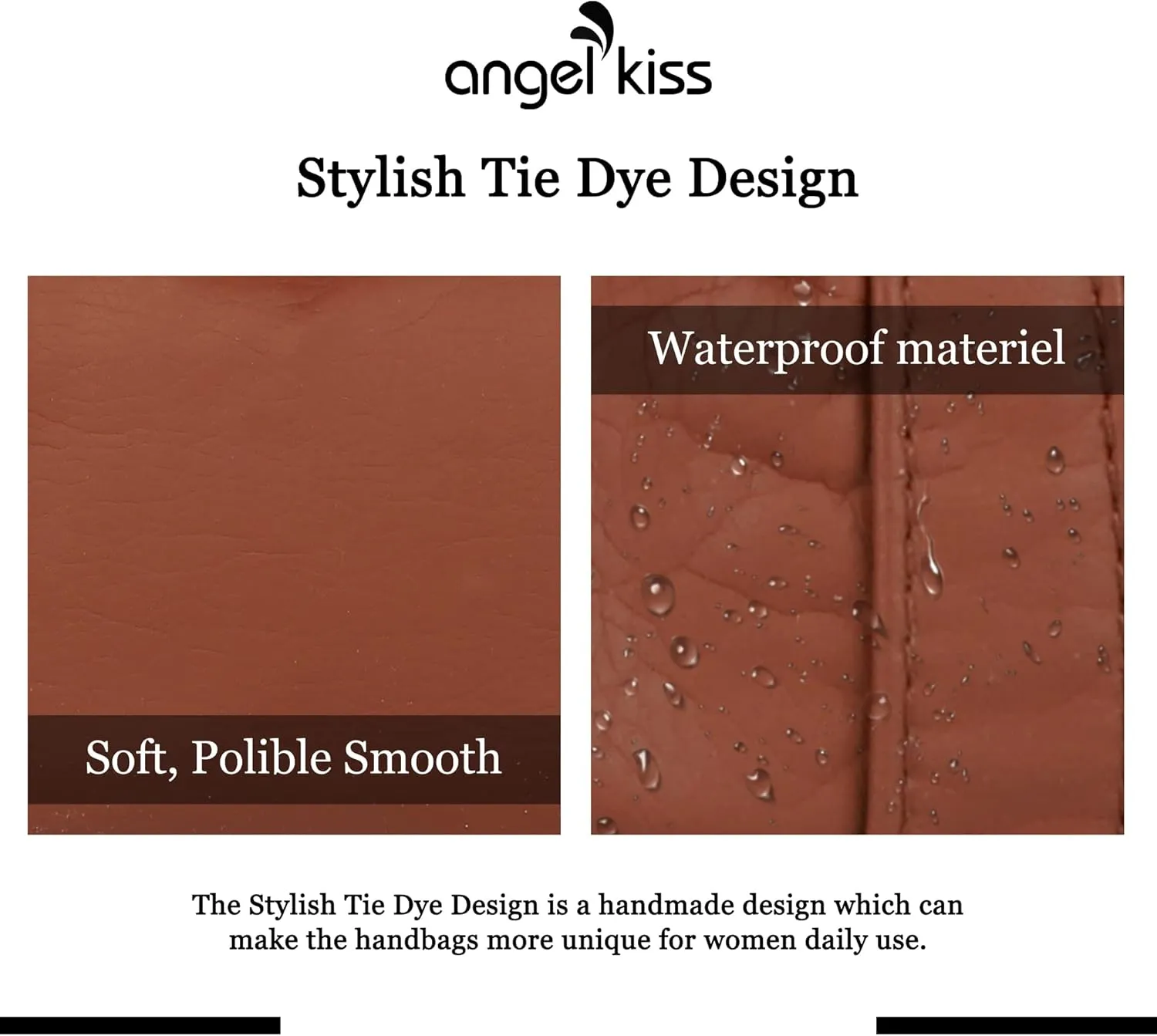 Angelkiss Large Purses and Handbags for Women Washed Faux Leather Crossbody Hobo Satchel Shoulder Handbag Tote Purse
