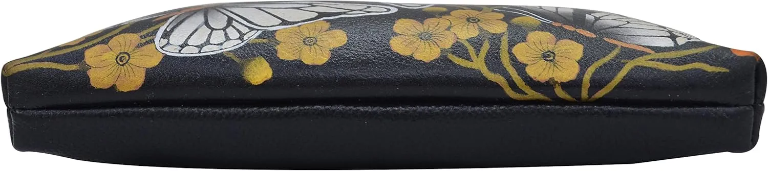 Anna by Anuschka Womens Hand Painted Leather Slim Crossbody