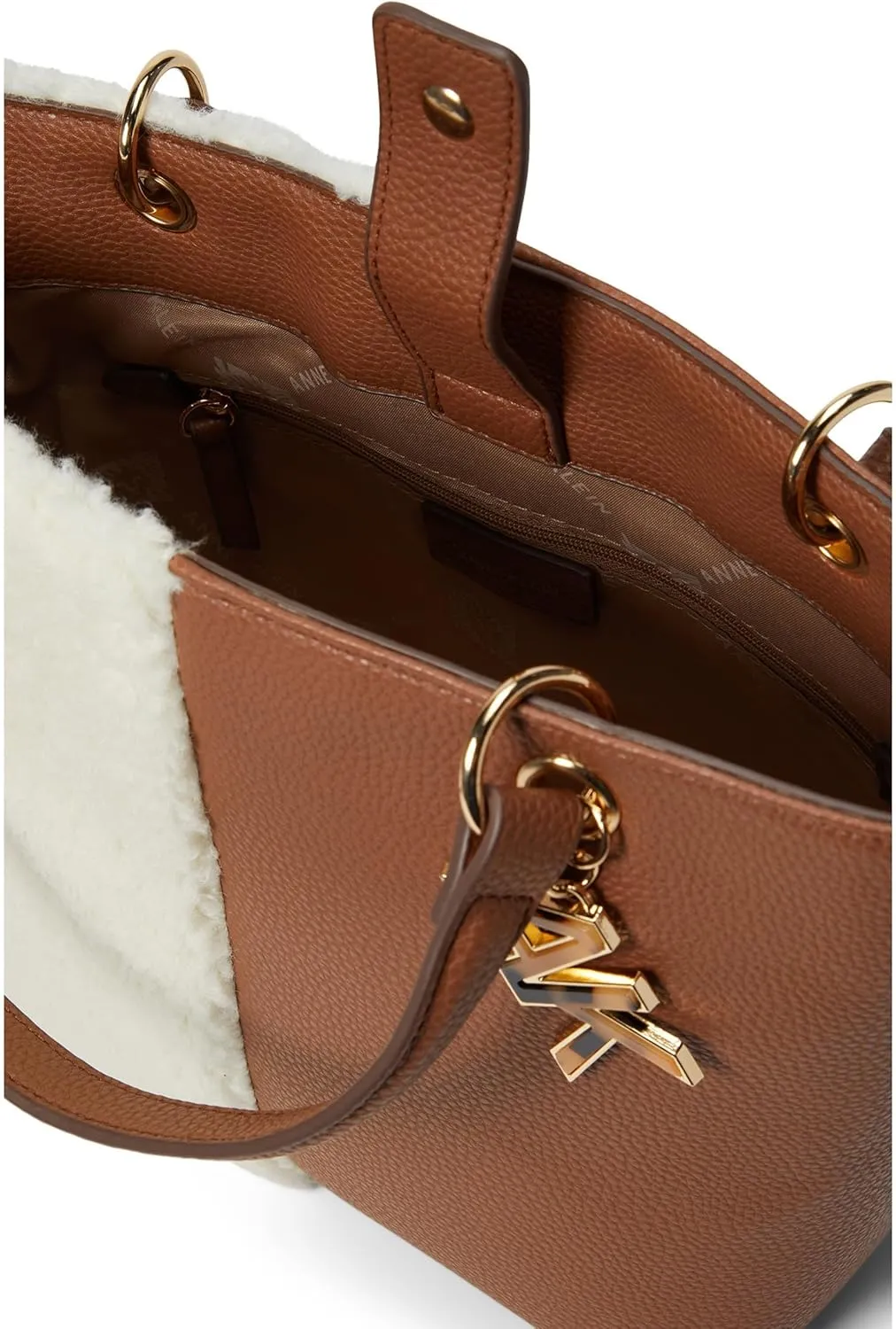 Anne Klein Mini Convertible Sherpa Tote
