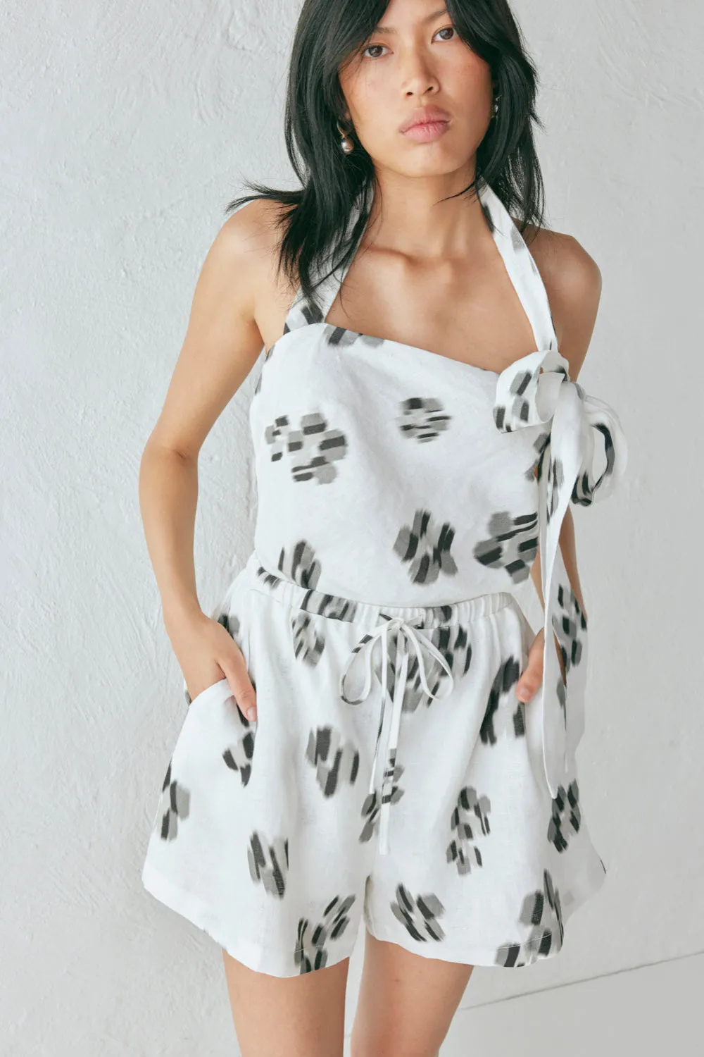 Annika Linen Shorts Flor