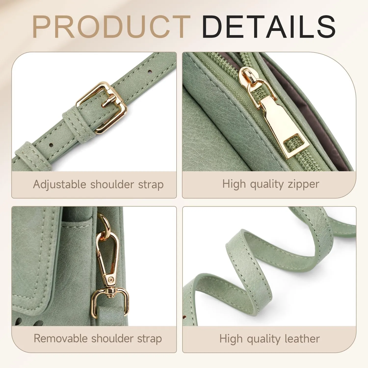APHISON Small Crossbody Bags for Women Trendy, Leather Crossbody Phone Purses Handbags with Adjustable Strap