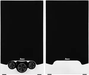 AS-43 Bluetooth Bookshelf Speaker, 50W X 2 Active TV Speaker with 4” Woofer, Turntable Speaker with Optical/RCA/SUB Out Input for PC/TV and Projector (White)