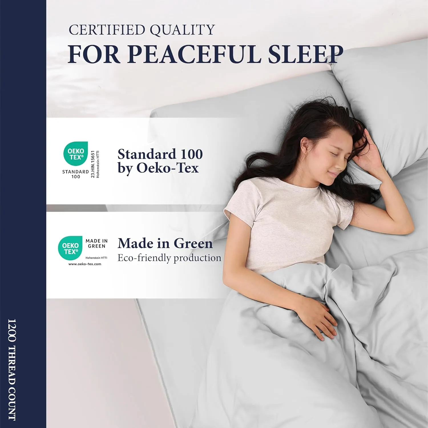 Ashton Sheets 100% Egyptian Cotton Sheets Queen Size - 1200 Thread Count 4 PC Queen Sheet Set Egyptian Cotton, Sateen Luxury Sheets Queen Size, High Thread Count Sheets, 17" Deep Pocket - Dark Grey