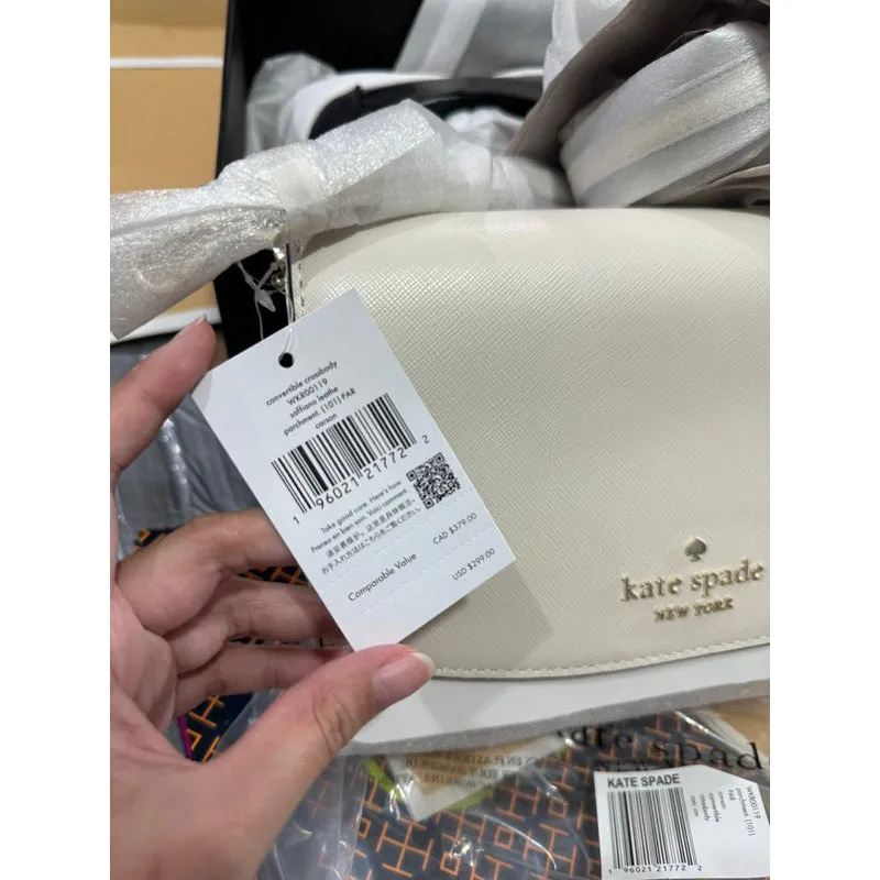 AUTHENTIC/ORIGINAL KateSpade KS Carson Convertible Crossbody Bag in Parchment White