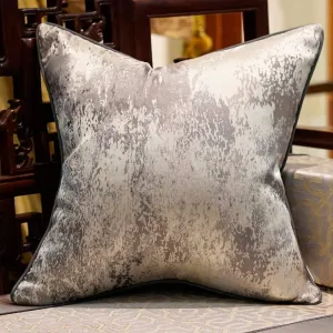 Avigers 24 x 24 Inches Chinese Style Grey Splash-Ink Cushion Cases Luxury Throw Pillow Covers Decorative Pillows for Couch Living Room Bedroom Car 60 x 60cm