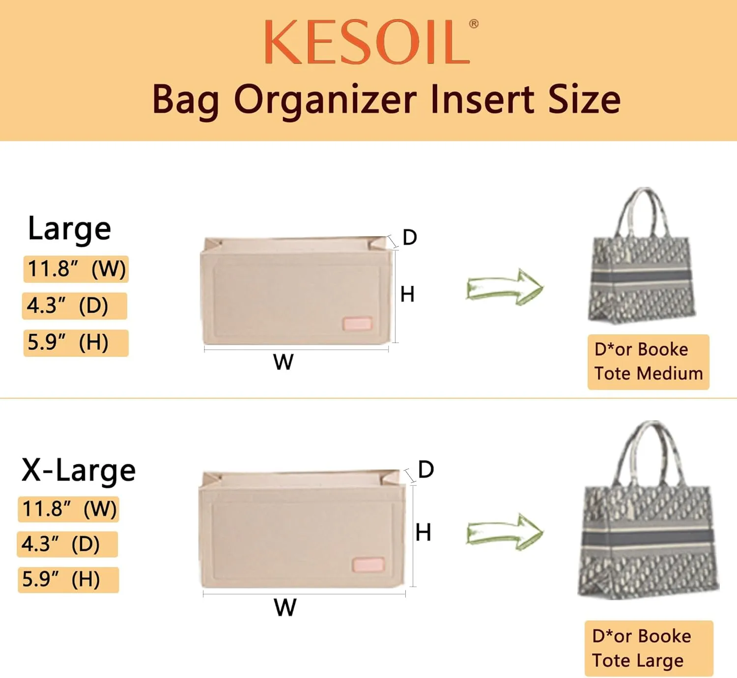 Bag Organizer Insert,Tote Bag Insert For On The Go,Neverfull organizer,Book tote Bag Insert Organizer,Handbag Storage,Tote Bag Felt Insert with Zipper Bag (Black With Cover, XL)