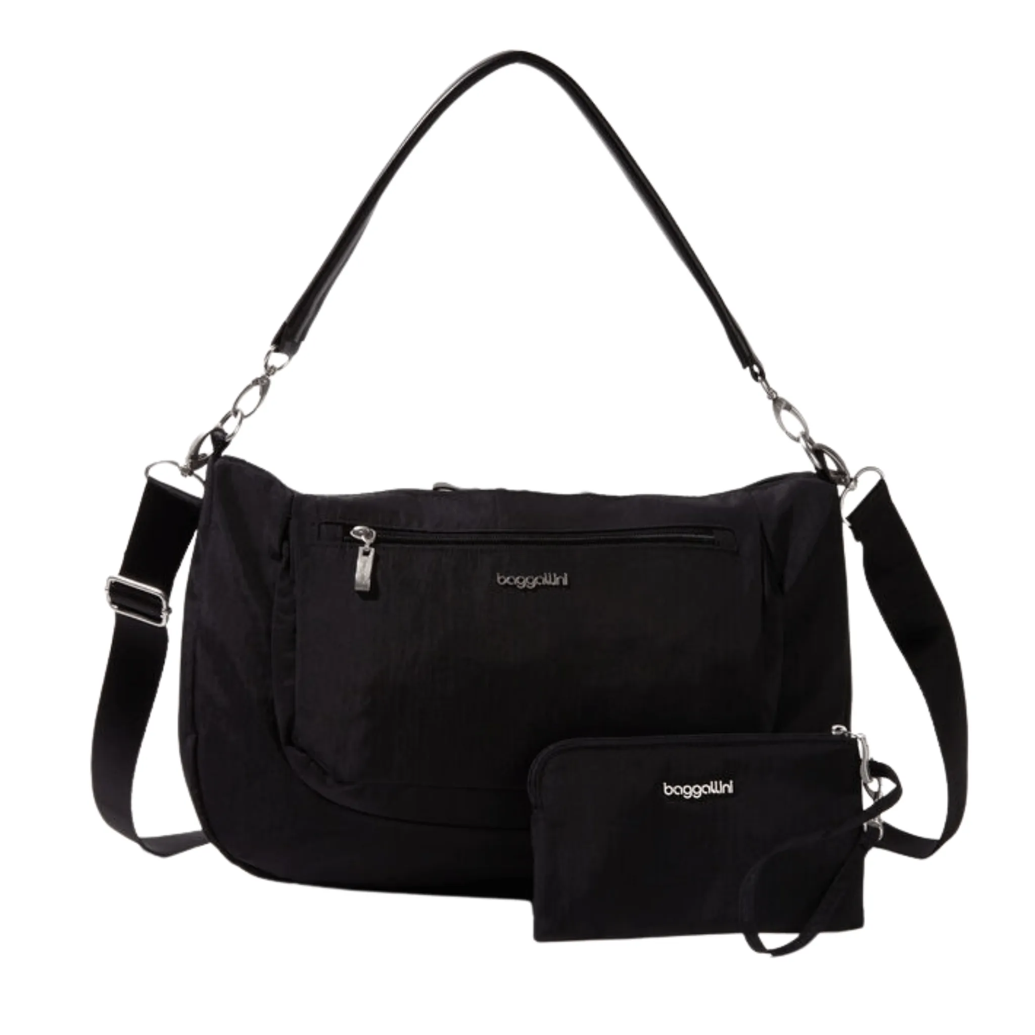 Baggallini Modern Everywhere Half Moon Messenger - Black