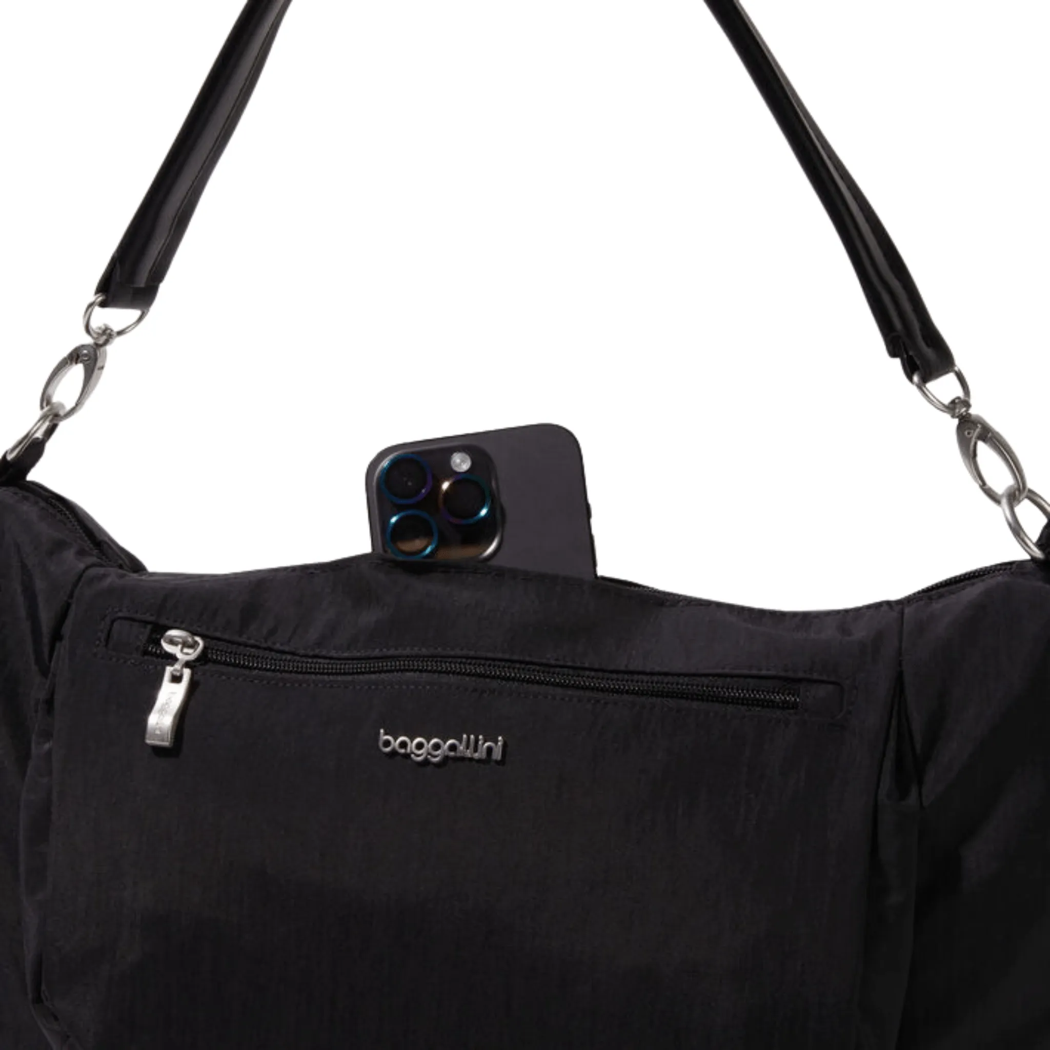 Baggallini Modern Everywhere Half Moon Messenger - Black