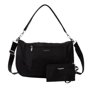 Baggallini Modern Everywhere Half Moon Messenger - Black
