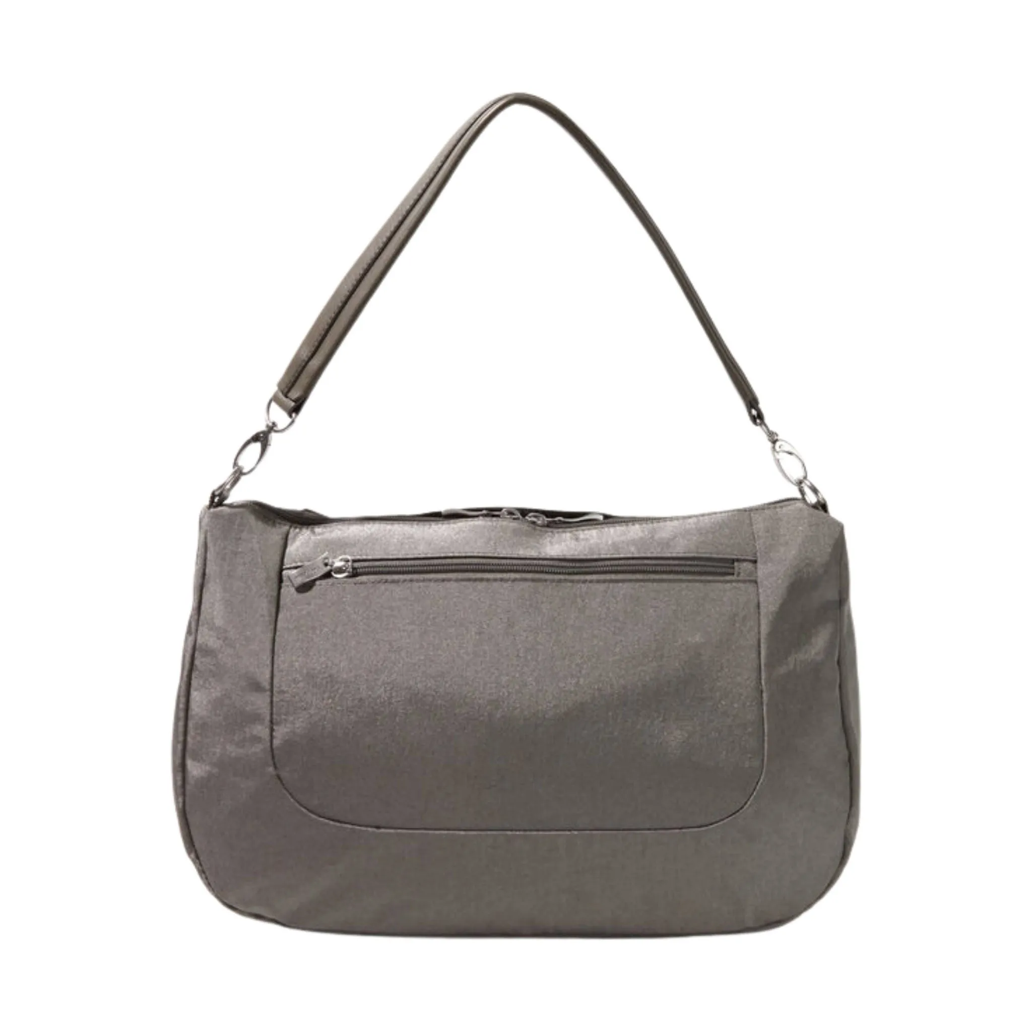Baggallini Modern Everywhere Half Moon Messenger - Sterling Shimmer