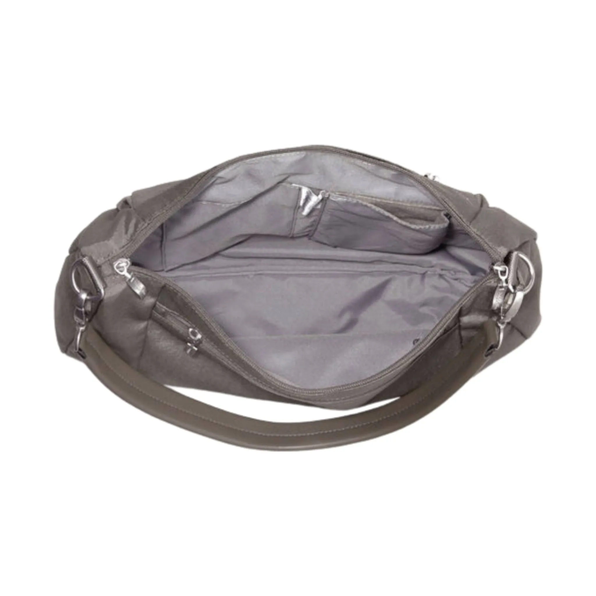Baggallini Modern Everywhere Half Moon Messenger - Sterling Shimmer