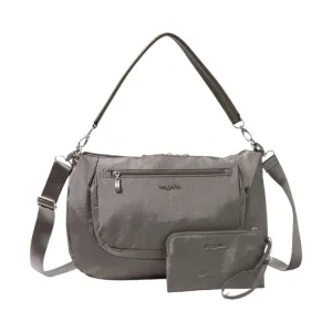 Baggallini Modern Everywhere Half Moon Messenger - Sterling Shimmer