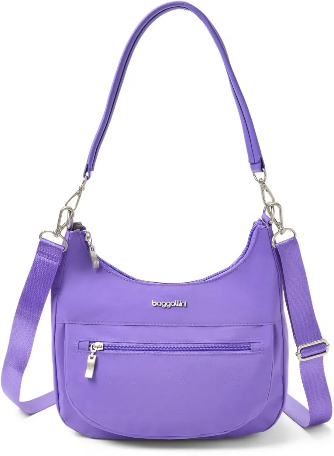 Baggallini Modern Pocket Half Moon 11"x10.5" Shoulder Women W/Replaceable Straps Converts to Crossbody Bag