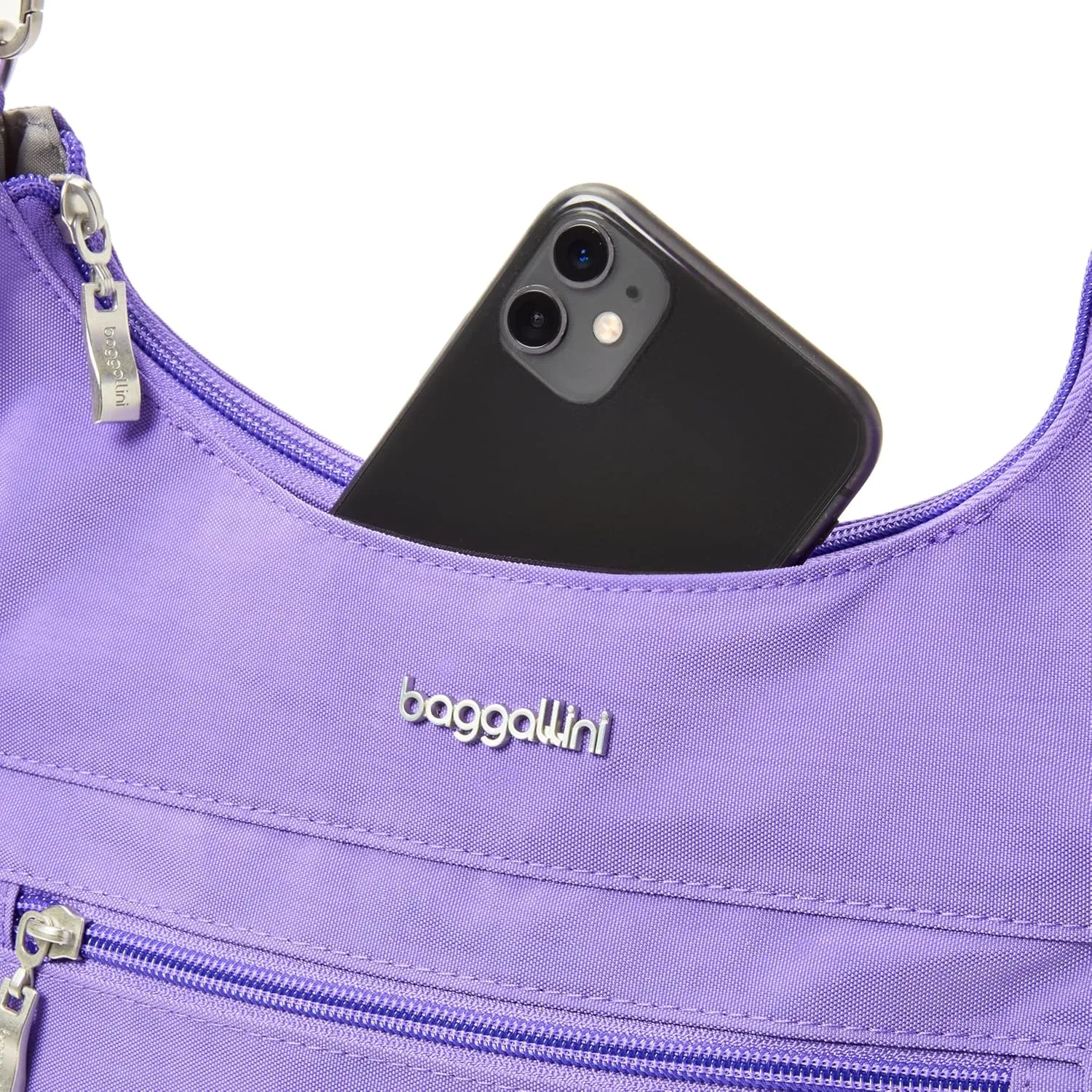Baggallini Modern Pocket Half Moon 11"x10.5" Shoulder Women W/Replaceable Straps Converts to Crossbody Bag