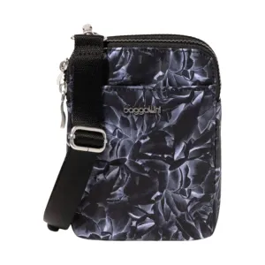Baggallini Modern Take Two RFID Crossbody - Black Divine Rose