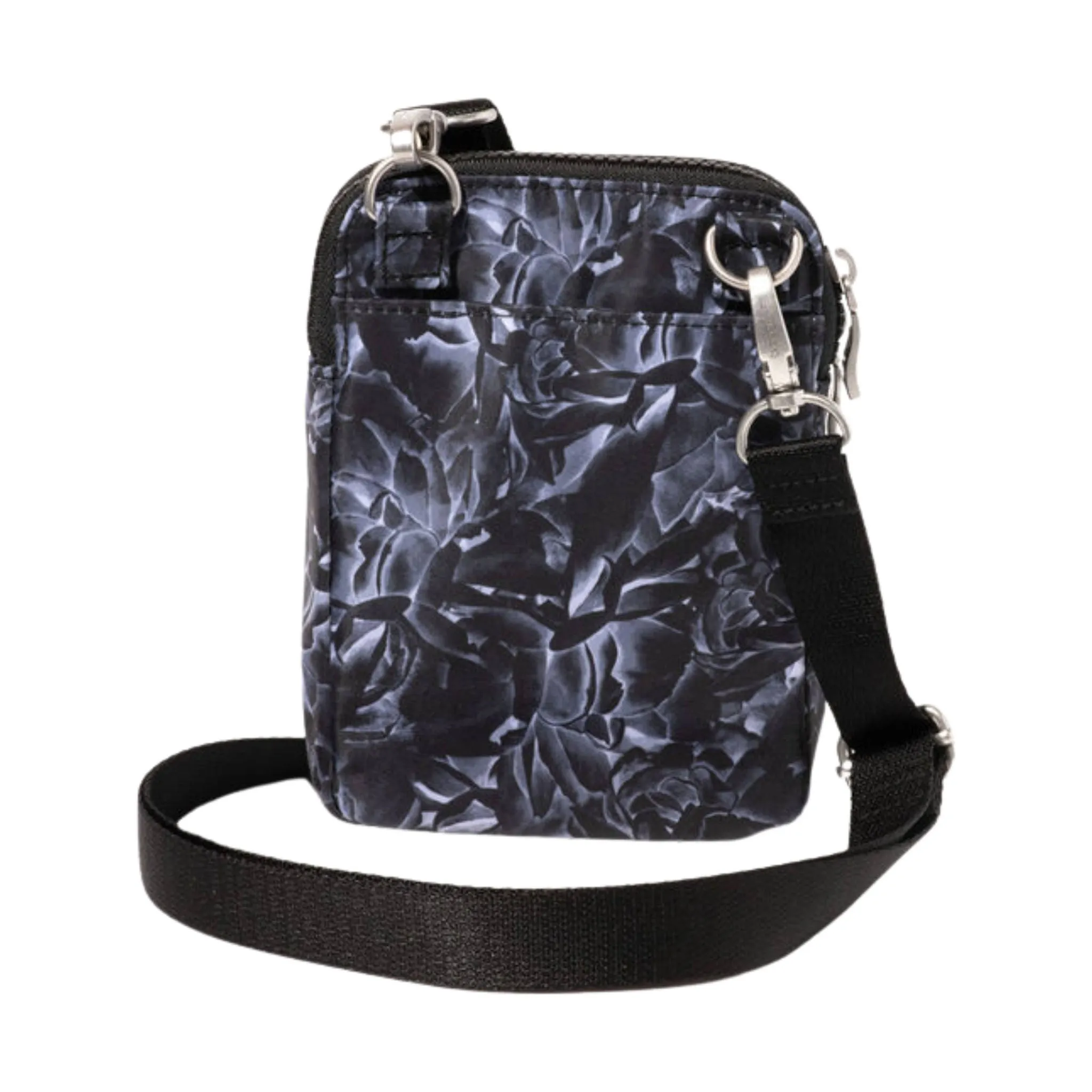 Baggallini Modern Take Two RFID Crossbody - Black Divine Rose