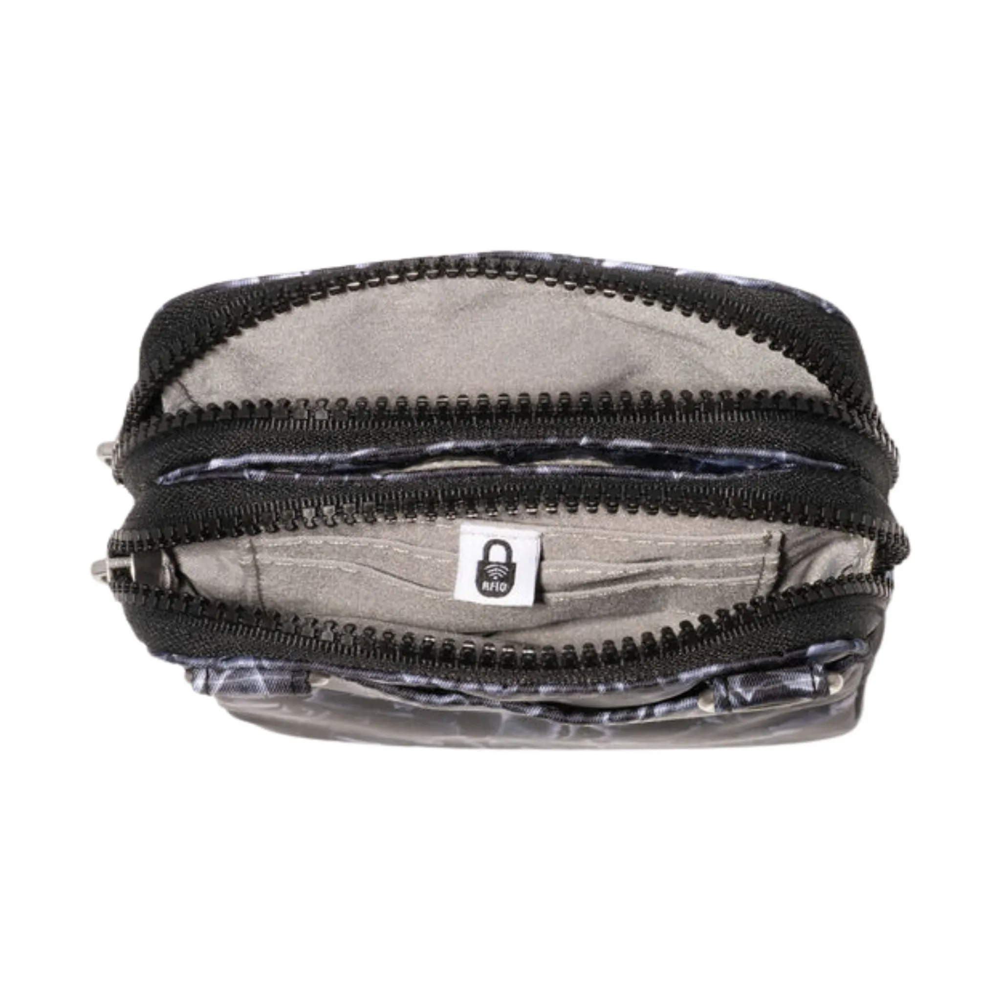 Baggallini Modern Take Two RFID Crossbody - Black Divine Rose