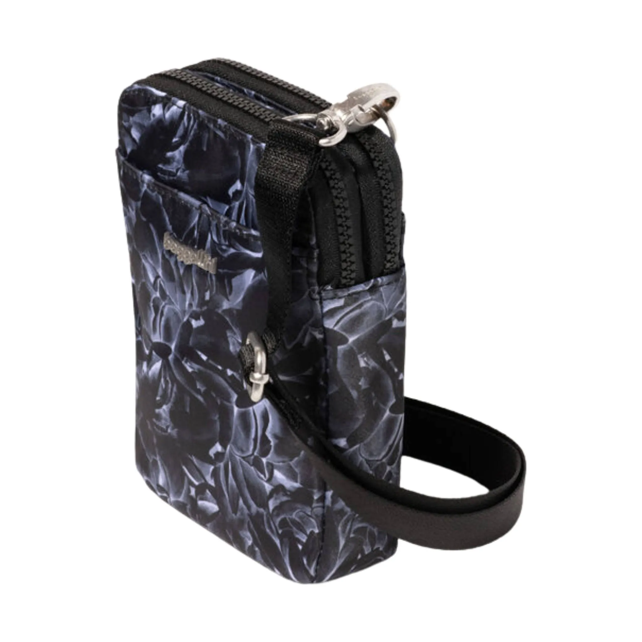 Baggallini Modern Take Two RFID Crossbody - Black Divine Rose