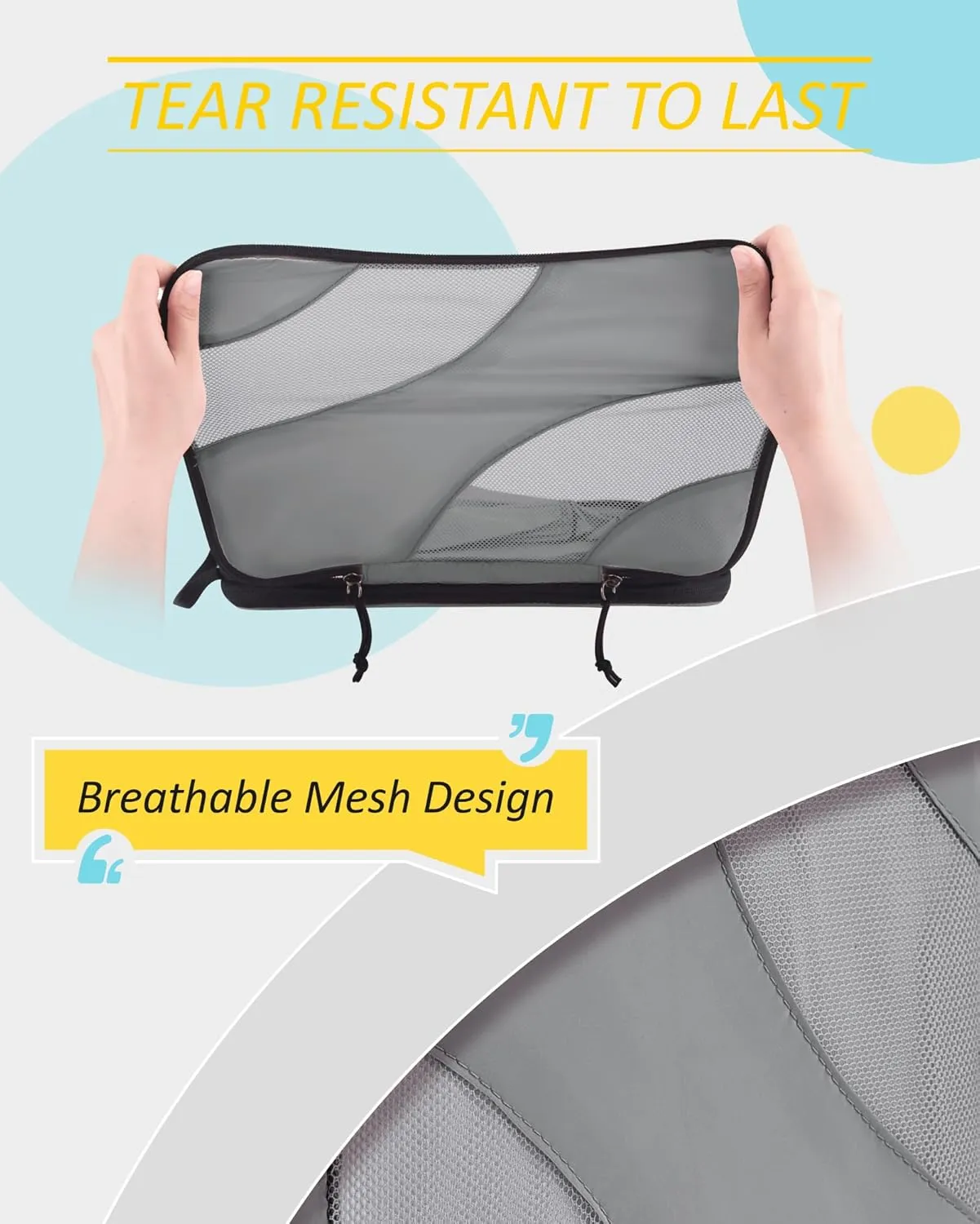 BAGSMART Compression Packing Cubes, 6 Set/4 Set/2 Set Travel Packing Cubes for Carry on Suitcases, Compression Suitcase Organizers Bag Set & Travel Cubes for Luggage, Lightweight Packing Organizers