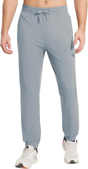 baleaf Men's Fleece Lined Joggers Winter Athletic Sweatpants Thermal Hiking Workout Running Pants with Zipper Pockets