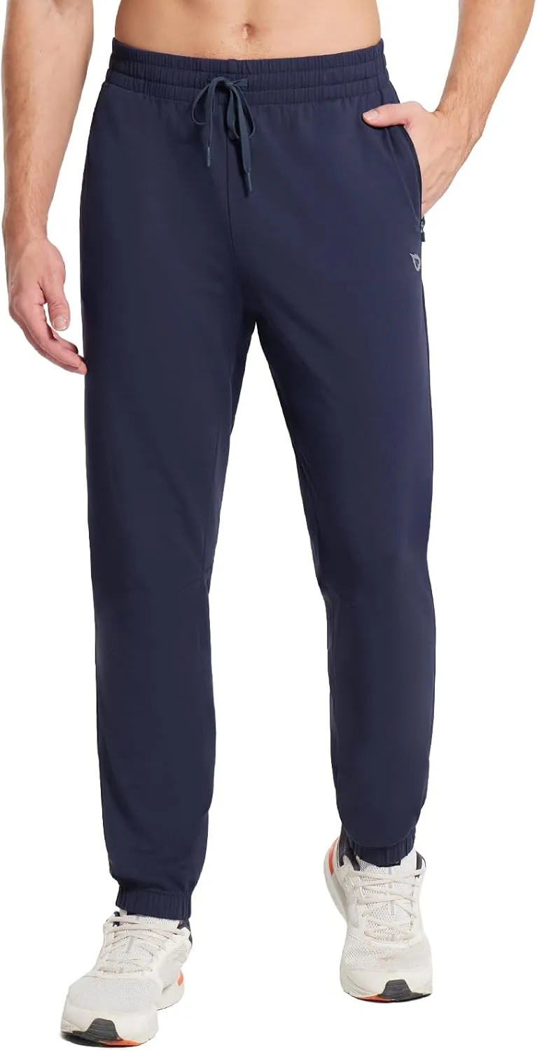 baleaf Men's Fleece Lined Joggers Winter Athletic Sweatpants Thermal Hiking Workout Running Pants with Zipper Pockets