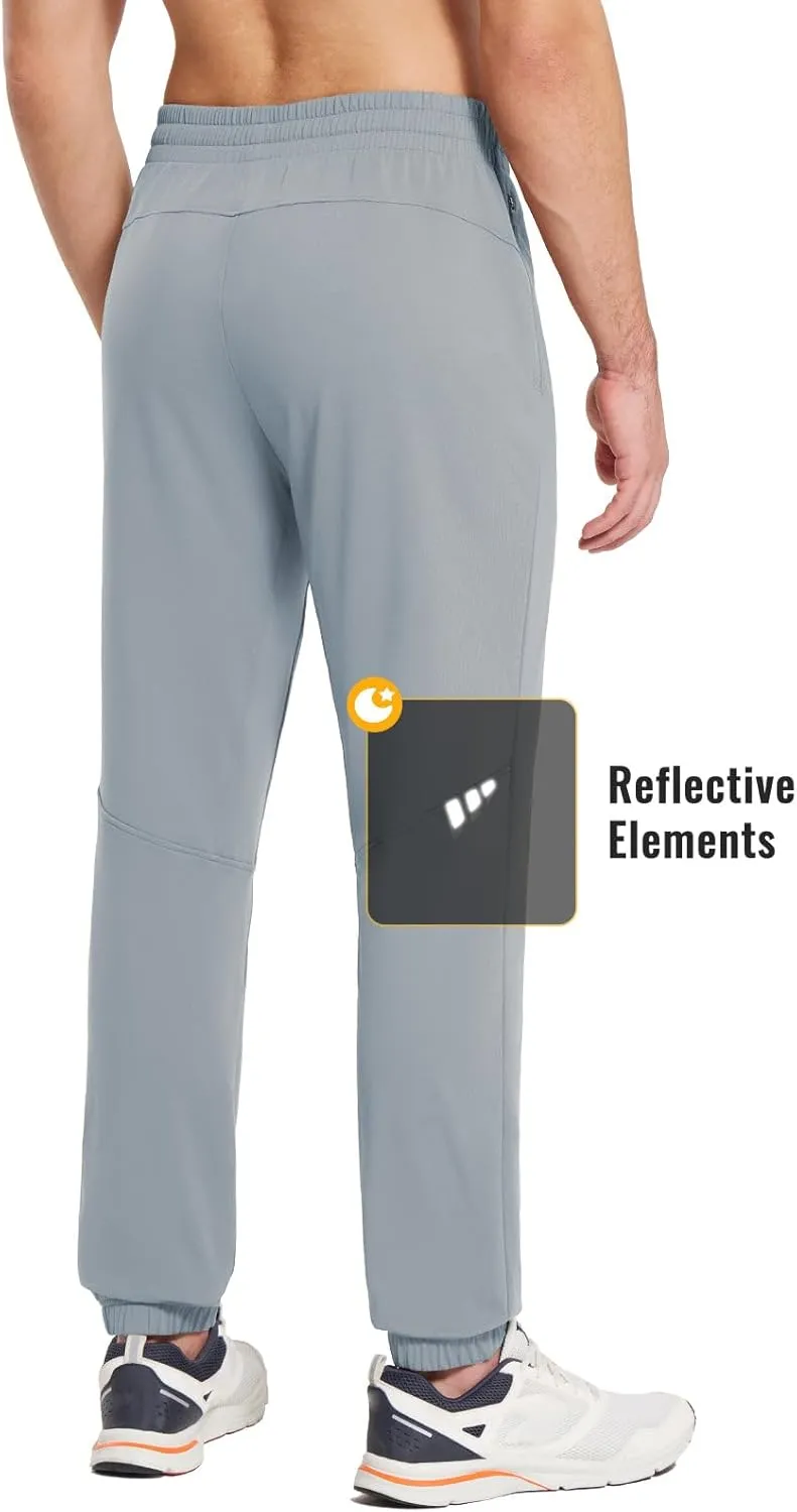 baleaf Men's Fleece Lined Joggers Winter Athletic Sweatpants Thermal Hiking Workout Running Pants with Zipper Pockets