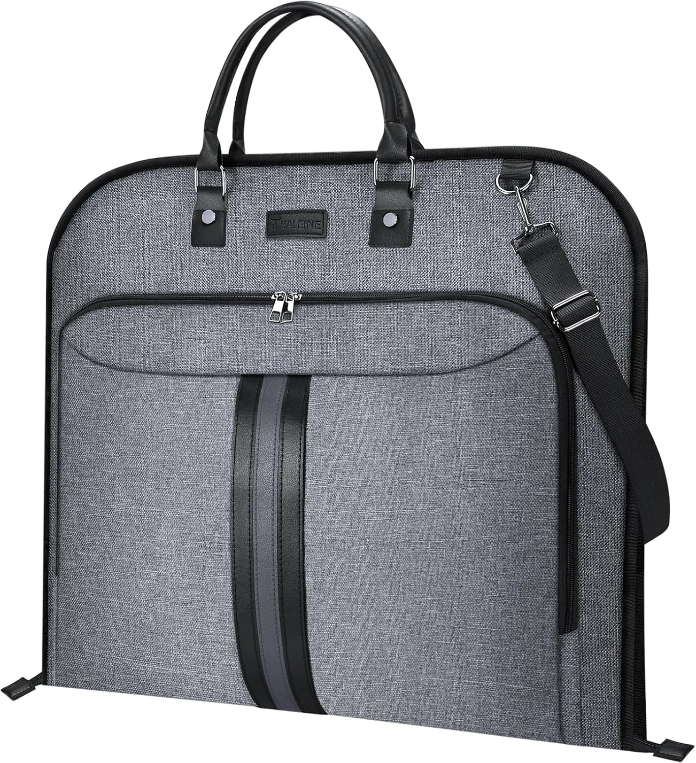 BALEINE Travel Garment Bag, Travel Suit Bag for Men, 42'' Waterproof Carry on Garment Bags for Hanging Clothes, Garment Duffel Bag for Travel Business (Grey)