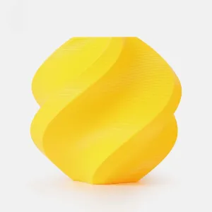 Bamboo1.75MM PLA Basic Refill Filament High Toughness High Speed &Easy Printing Eco Friendly with RFID for Bambu Lab A1,X1,P1 AMS 1KG  /- 0.03mm Without Spool (Yellow 10400)