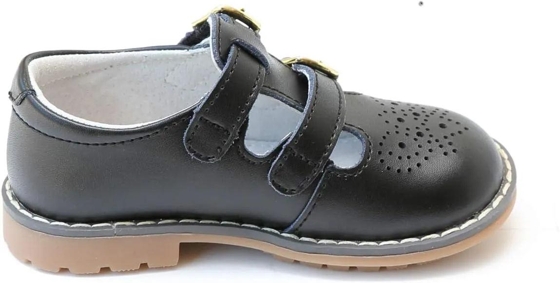 Beatrix English Double T-Strap Stitch Down Leather Mary Jane