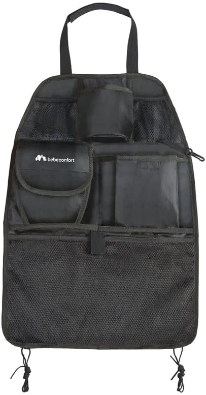 BEBE CONFORT Back Seat Organizer, Car Seat Organizer, Universal fit, Storage for Kids, Pockets, Bottle Holder, Toy Storage for Kids, from Birth