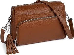 RFID-Safe-Faux Leather Crossbody Purses
