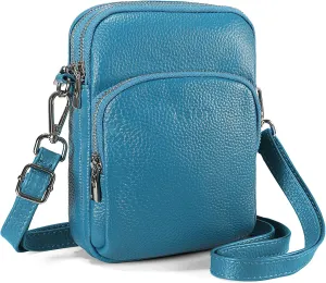 befen Small Genuine Leather Crossbody Bag for Women Trendy Crossbody Purses with RFID Blocking Card Slots