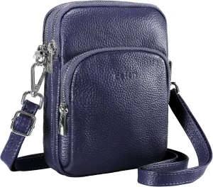 befen Small Genuine Leather Crossbody Bag for Women Trendy Crossbody Purses with RFID Blocking Card Slots